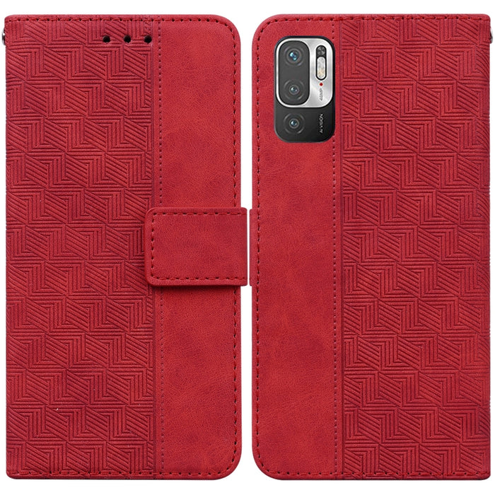 Estuche para teléfono de cuero con relieve geométrico, For Xiaomi Redmi K50 / K50 Pro, For Xiaomi Redmi Note 7S / Note 7, For Xiaomi Redmi Note 8, For Xiaomi Redmi Note 8 Pro, For Xiaomi Redmi Note 8T, For Xiaomi Redmi Note 9 Pro / Note 9S             ...