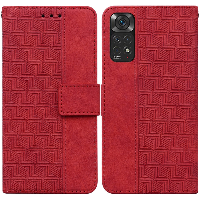 Estuche para teléfono de cuero con relieve geométrico, For Xiaomi Redmi K50 / K50 Pro, For Xiaomi Redmi Note 7S / Note 7, For Xiaomi Redmi Note 8, For Xiaomi Redmi Note 8 Pro, For Xiaomi Redmi Note 8T, For Xiaomi Redmi Note 9 Pro / Note 9S             ...