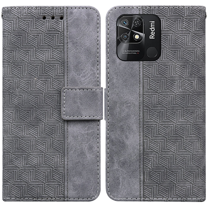 Estuche para teléfono de cuero con relieve geométrico, For Xiaomi Redmi K50 / K50 Pro, For Xiaomi Redmi Note 7S / Note 7, For Xiaomi Redmi Note 8, For Xiaomi Redmi Note 8 Pro, For Xiaomi Redmi Note 8T, For Xiaomi Redmi Note 9 Pro / Note 9S             ...