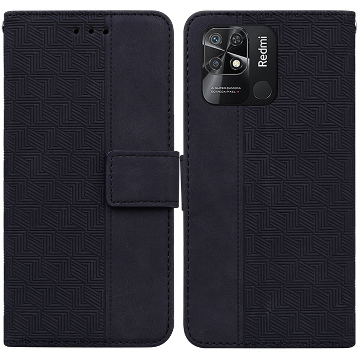 Estuche para teléfono de cuero con relieve geométrico, For Xiaomi Redmi K50 / K50 Pro, For Xiaomi Redmi Note 7S / Note 7, For Xiaomi Redmi Note 8, For Xiaomi Redmi Note 8 Pro, For Xiaomi Redmi Note 8T, For Xiaomi Redmi Note 9 Pro / Note 9S             ...