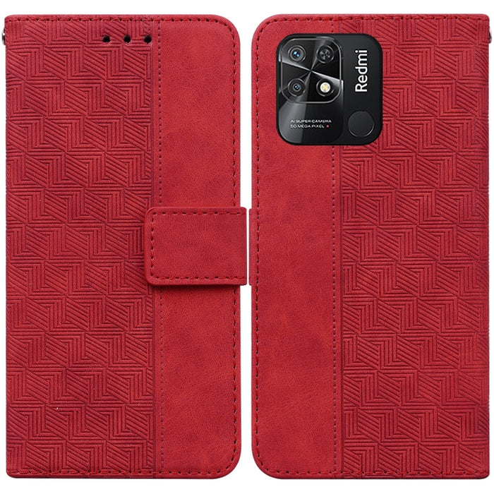 Estuche para teléfono de cuero con relieve geométrico, For Xiaomi Redmi K50 / K50 Pro, For Xiaomi Redmi Note 7S / Note 7, For Xiaomi Redmi Note 8, For Xiaomi Redmi Note 8 Pro, For Xiaomi Redmi Note 8T, For Xiaomi Redmi Note 9 Pro / Note 9S             ...