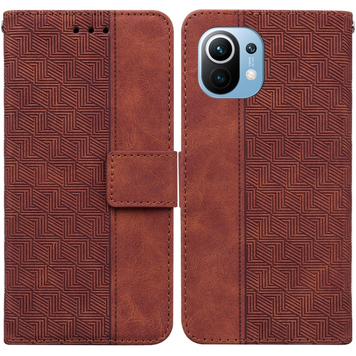 Estuche para teléfono de cuero con relieve geométrico, For Xiaomi Redmi K50 / K50 Pro, For Xiaomi Redmi Note 7S / Note 7, For Xiaomi Redmi Note 8, For Xiaomi Redmi Note 8 Pro, For Xiaomi Redmi Note 8T, For Xiaomi Redmi Note 9 Pro / Note 9S             ...