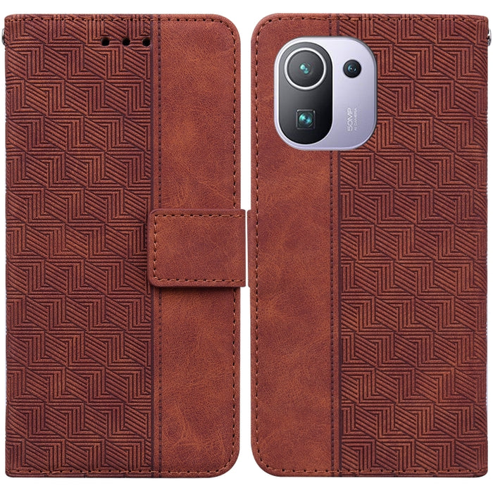 Estuche para teléfono de cuero con relieve geométrico, For Xiaomi Redmi K50 / K50 Pro, For Xiaomi Redmi Note 7S / Note 7, For Xiaomi Redmi Note 8, For Xiaomi Redmi Note 8 Pro, For Xiaomi Redmi Note 8T, For Xiaomi Redmi Note 9 Pro / Note 9S             ...
