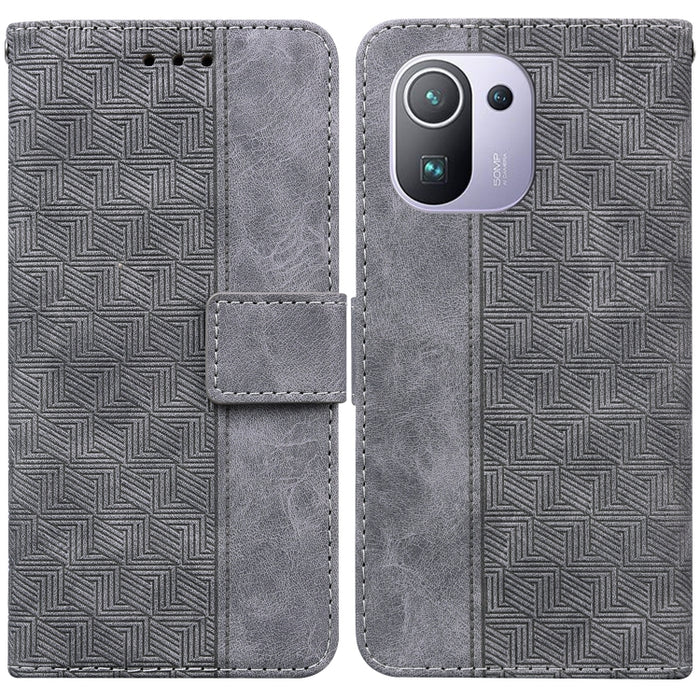 Estuche para teléfono de cuero con relieve geométrico, For Xiaomi Redmi K50 / K50 Pro, For Xiaomi Redmi Note 7S / Note 7, For Xiaomi Redmi Note 8, For Xiaomi Redmi Note 8 Pro, For Xiaomi Redmi Note 8T, For Xiaomi Redmi Note 9 Pro / Note 9S             ...