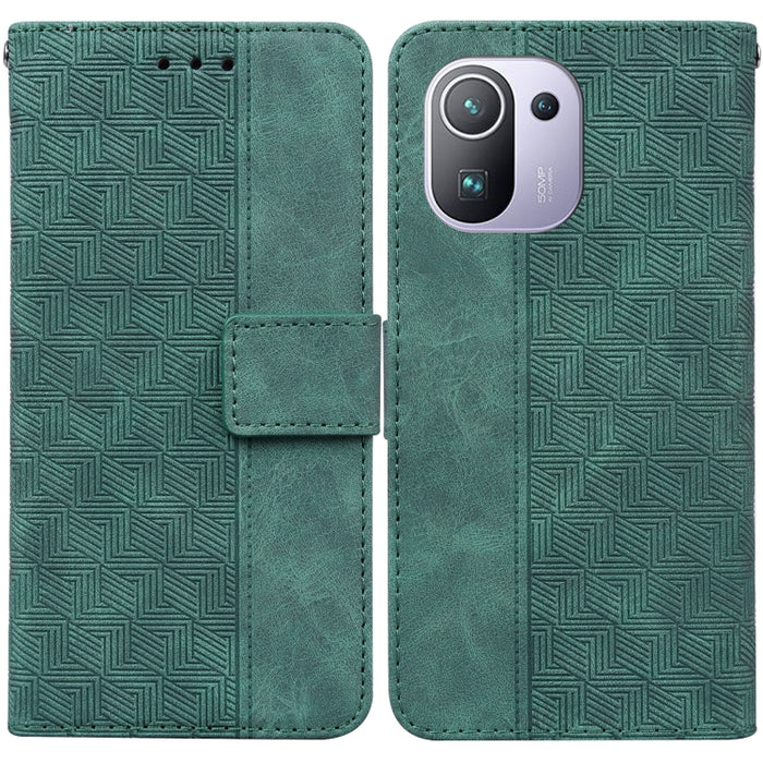 Estuche para teléfono de cuero con relieve geométrico, For Xiaomi Redmi K50 / K50 Pro, For Xiaomi Redmi Note 7S / Note 7, For Xiaomi Redmi Note 8, For Xiaomi Redmi Note 8 Pro, For Xiaomi Redmi Note 8T, For Xiaomi Redmi Note 9 Pro / Note 9S             ...