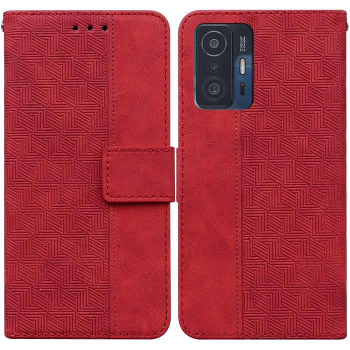 Estuche para teléfono de cuero con relieve geométrico, For Xiaomi Redmi K50 / K50 Pro, For Xiaomi Redmi Note 7S / Note 7, For Xiaomi Redmi Note 8, For Xiaomi Redmi Note 8 Pro, For Xiaomi Redmi Note 8T, For Xiaomi Redmi Note 9 Pro / Note 9S             ...