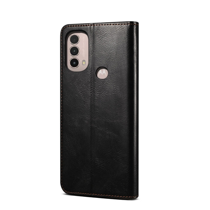 Caja de teléfono de cuero con textura de caballo loco de cera de aceite, For Motorola Moto E40 / E30 / E20, For OnePlus Nord N20 5G, For Google Pixel 6a, For Xiaomi Redmi Note 11 Pro 4G / 5G