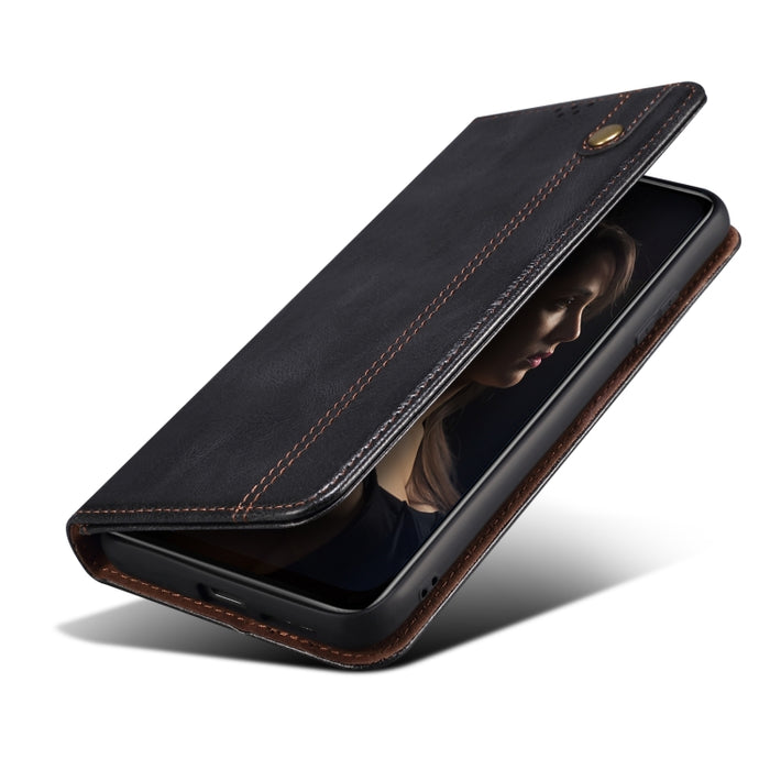 Caja de teléfono de cuero con textura de caballo loco de cera de aceite, For Motorola Moto E40 / E30 / E20, For OnePlus Nord N20 5G, For Google Pixel 6a, For Xiaomi Redmi Note 11 Pro 4G / 5G