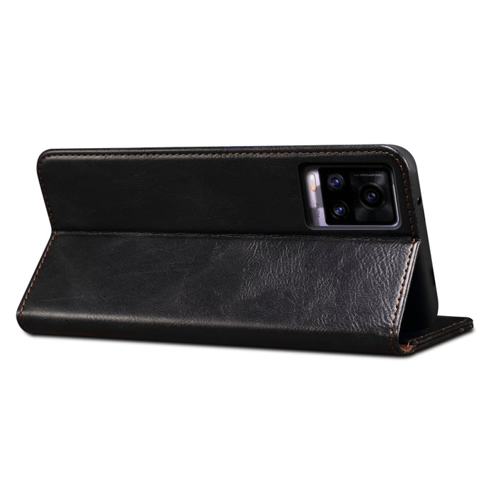 Caja de teléfono de cuero con textura de caballo loco de cera de aceite, For Motorola Moto E40 / E30 / E20, For OnePlus Nord N20 5G, For Google Pixel 6a, For Xiaomi Redmi Note 11 Pro 4G / 5G