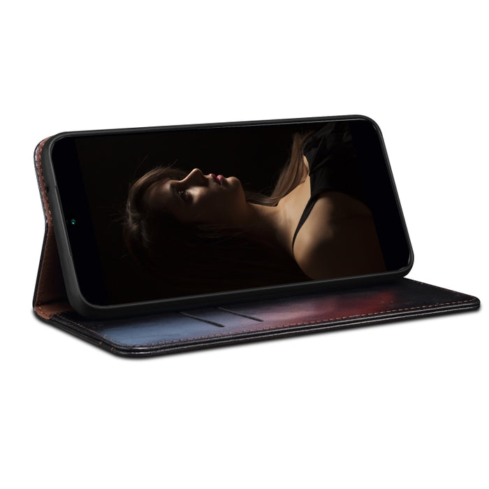 Caja de teléfono de cuero con textura de caballo loco de cera de aceite, For Motorola Moto E40 / E30 / E20, For OnePlus Nord N20 5G, For Google Pixel 6a, For Xiaomi Redmi Note 11 Pro 4G / 5G