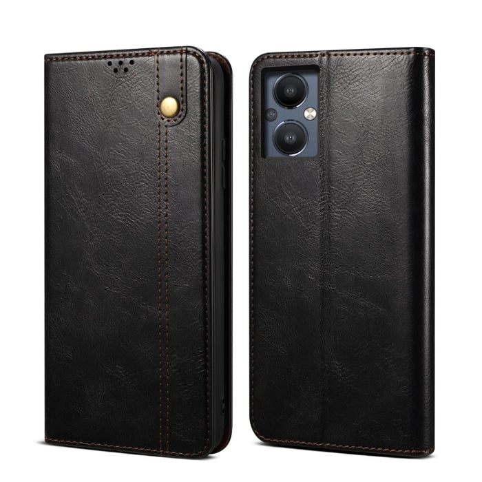 Caja de teléfono de cuero con textura de caballo loco de cera de aceite, For Motorola Moto E40 / E30 / E20, For OnePlus Nord N20 5G, For Google Pixel 6a, For Xiaomi Redmi Note 11 Pro 4G / 5G