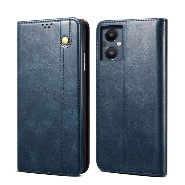 Caja de teléfono de cuero con textura de caballo loco de cera de aceite, For Motorola Moto E40 / E30 / E20, For OnePlus Nord N20 5G, For Google Pixel 6a, For Xiaomi Redmi Note 11 Pro 4G / 5G