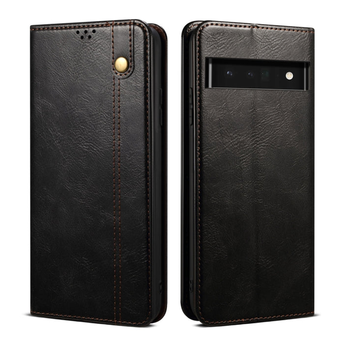 Caja de teléfono de cuero con textura de caballo loco de cera de aceite, For Motorola Moto E40 / E30 / E20, For OnePlus Nord N20 5G, For Google Pixel 6a, For Xiaomi Redmi Note 11 Pro 4G / 5G