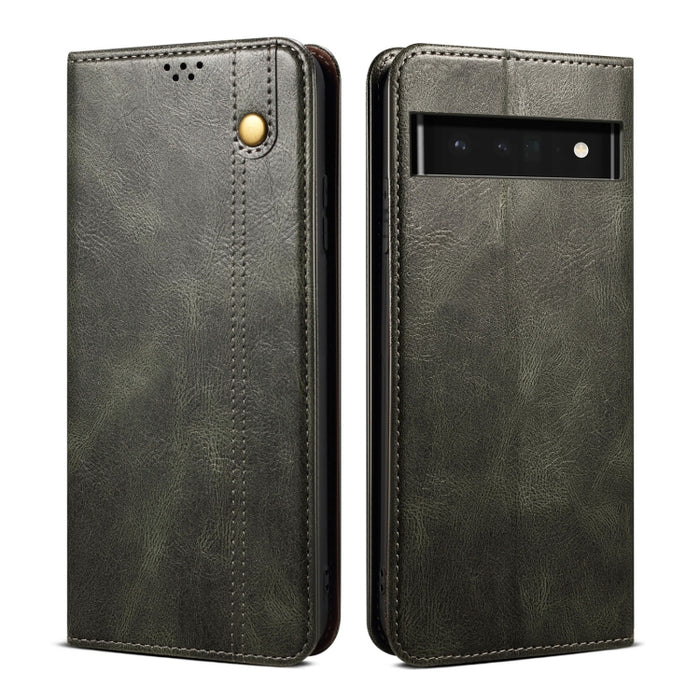 Caja de teléfono de cuero con textura de caballo loco de cera de aceite, For Motorola Moto E40 / E30 / E20, For OnePlus Nord N20 5G, For Google Pixel 6a, For Xiaomi Redmi Note 11 Pro 4G / 5G