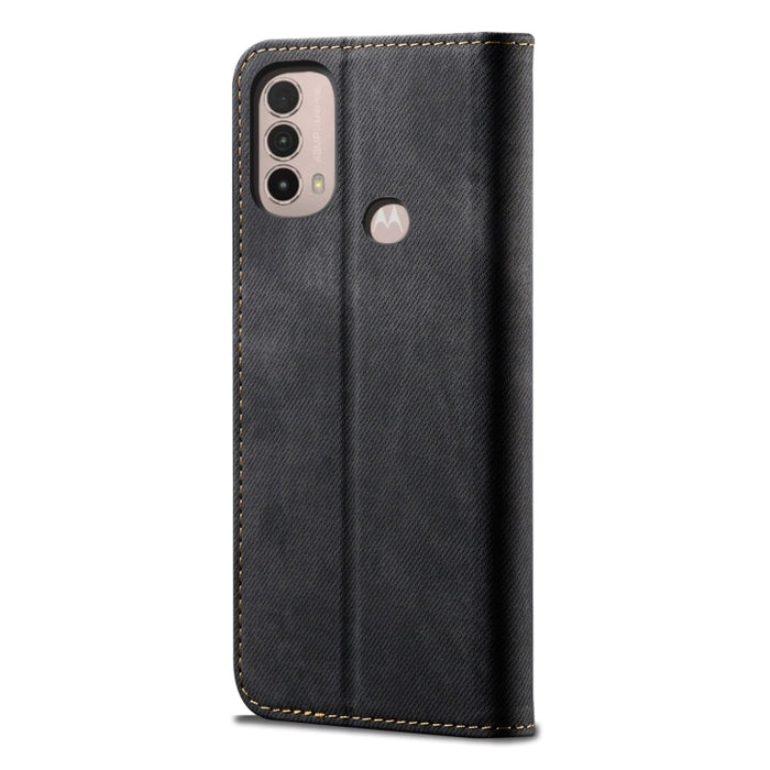 Estuche para teléfono de cuero con textura de mezclilla, For Motorola Moto E40 / E30 / E20, For OnePlus Nord N20 5G, For Google Pixel 6a, For Xiaomi Redmi Note 11 Pro 4G / 5G