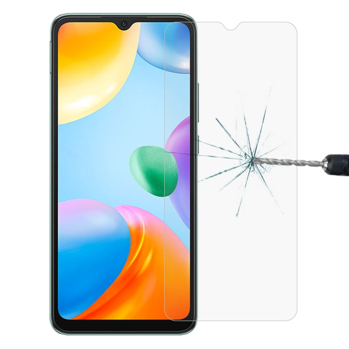 Película de vidrio templado 9H 2.5D de 0,26 mm, For Xiaomi Redmi 10C / 10 India Version(1 PC)