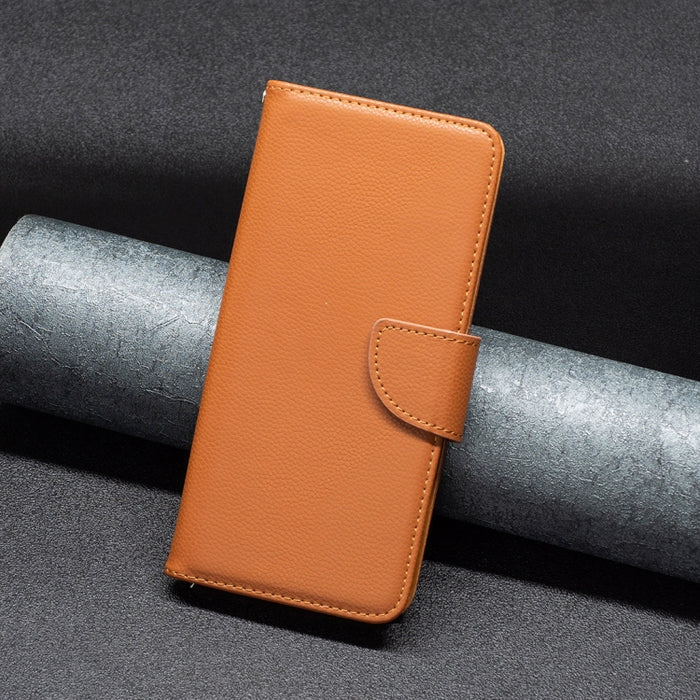 Estuche para teléfono de cuero con tapa horizontal de color puro con textura de lichi, For Xiaomi Redmi Note 11 Pro International Version
