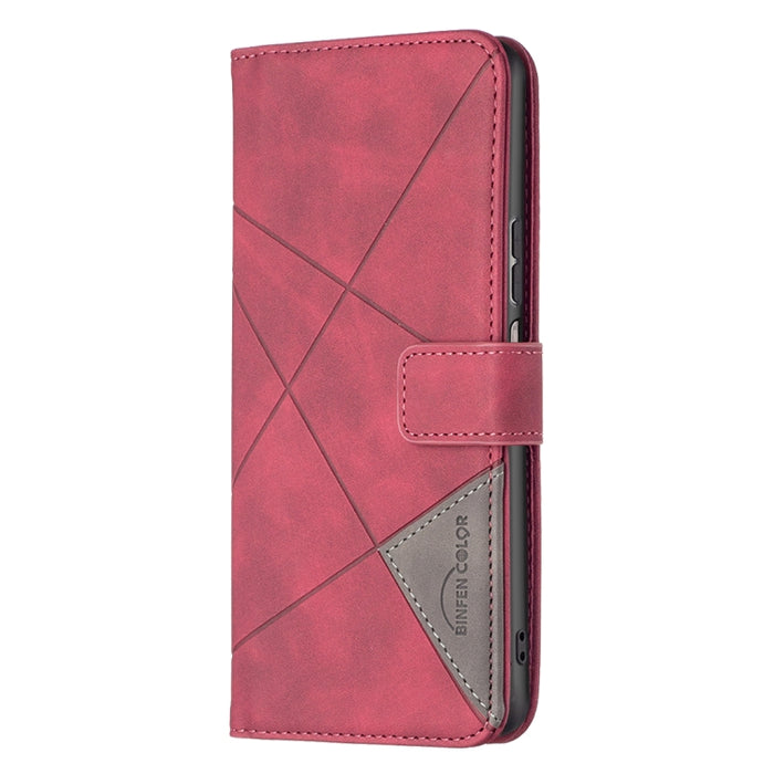 Estuche para teléfono de cuero con tapa horizontal y hebilla magnética con textura de rombos, For Xiaomi Redmi Note 11 Pro International Version