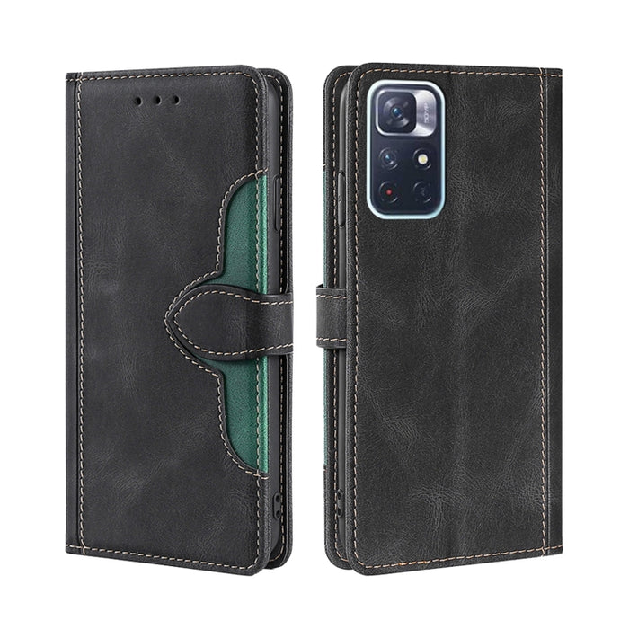 Skin Feel Sombrero de paja Hebilla magnética Funda de cuero para teléfono, For Xiaomi Poco M3, For Xiaomi Redmi K40 Gaming, For Xiaomi Redmi Note 11 4G / Note 11S, For Xiaomi Redmi Note 11 5G, For Xiaomi Redmi 9C / Redmi 9C NFC, For Xiaomi Mi 11
