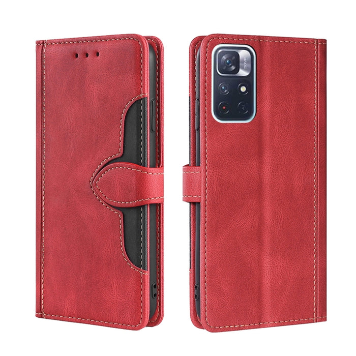 Skin Feel Sombrero de paja Hebilla magnética Funda de cuero para teléfono, For Xiaomi Poco M3, For Xiaomi Redmi K40 Gaming, For Xiaomi Redmi Note 11 4G / Note 11S, For Xiaomi Redmi Note 11 5G, For Xiaomi Redmi 9C / Redmi 9C NFC, For Xiaomi Mi 11