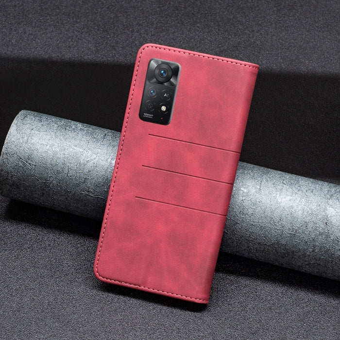 Caja de teléfono de cuero de empalme magnético, For Xiaomi Redmi Note 11 Pro International Version