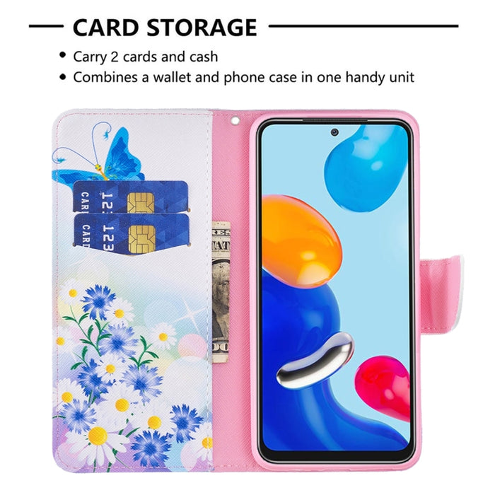 Estuche para teléfono de cuero con patrón de dibujo coloreado, For Xiaomi Redmi Note 11 International Version