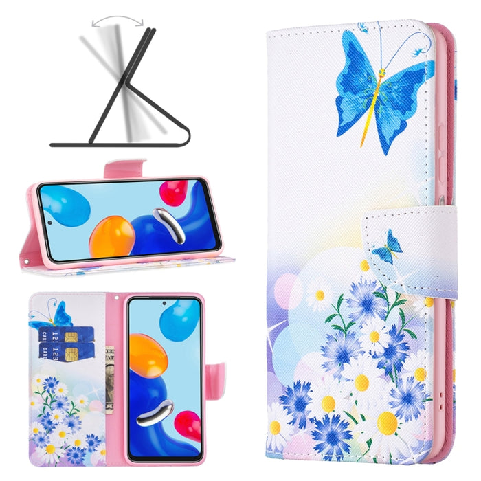 Estuche para teléfono de cuero con patrón de dibujo coloreado, For Xiaomi Redmi Note 11 International Version