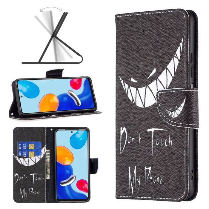 Estuche para teléfono de cuero con patrón de dibujo coloreado, For Xiaomi Redmi Note 11 International Version