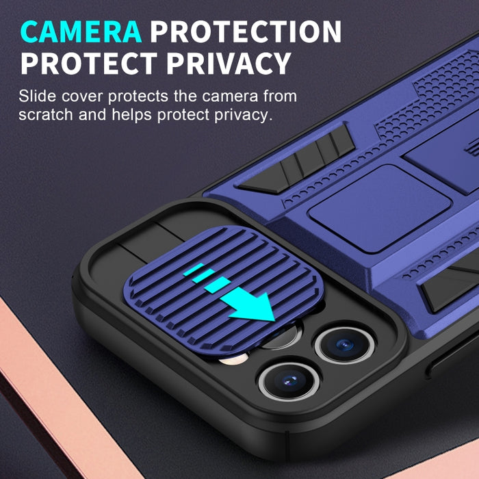 Estuche para teléfono con diseño de cubierta de cámara deslizante