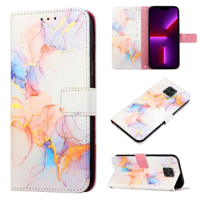 PT003 Estuche para teléfono de cuero con tapa y patrón de mármol, For Xiaomi Redmi Note 10 4G / Note 10s, For Xiaomi Redmi Note 10 Pro / Note 10 Pro Max, For Xiaomi Poco M2 / Redmi 9, For Xiaomi Redmi 9A / Redmi 9i India / Redmi 9AT                    ...