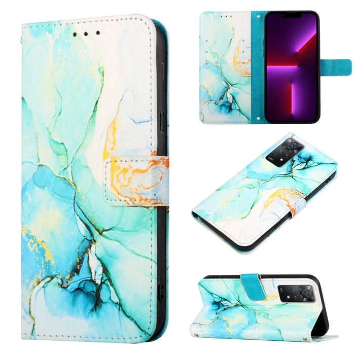 PT003 Estuche para teléfono de cuero con tapa y patrón de mármol, For Xiaomi Redmi Note 10 4G / Note 10s, For Xiaomi Redmi Note 10 Pro / Note 10 Pro Max, For Xiaomi Poco M2 / Redmi 9, For Xiaomi Redmi 9A / Redmi 9i India / Redmi 9AT                    ...