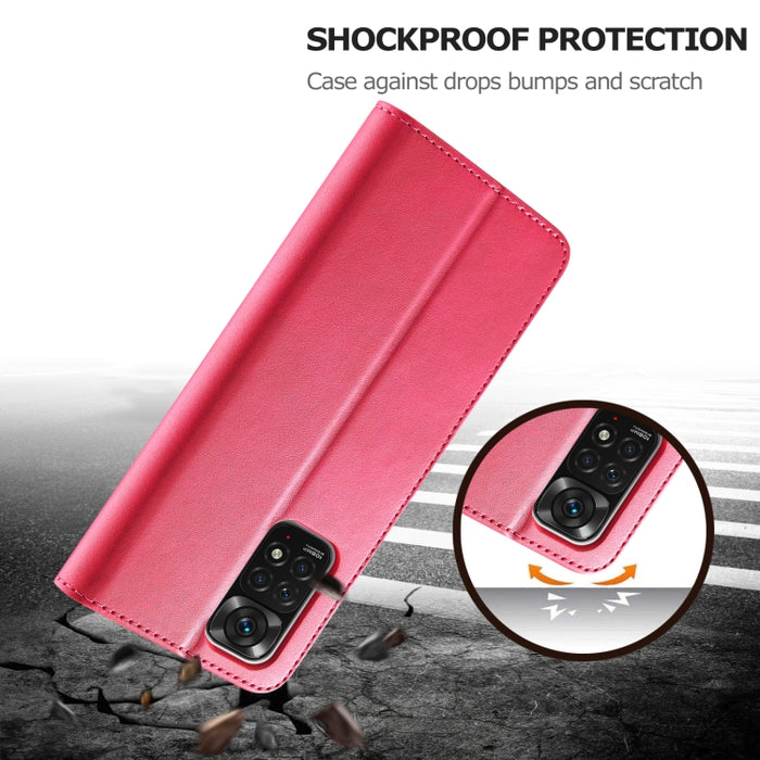 LC.IMEEKE Estuche para teléfono de cuero con textura de becerro, For Xiaomi Redmi Note 11/11S, For Xiaomi Redmi Note 11 Pro International Version, For Xiaomi Redmi Note 11/11S International Version, For Xiaomi Redmi Note 11 International Version