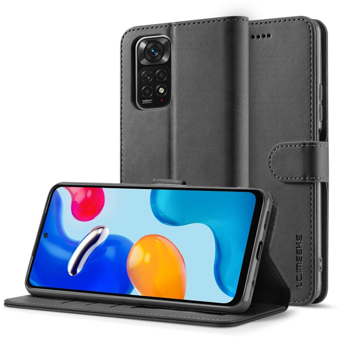 LC.IMEEKE Estuche para teléfono de cuero con textura de becerro, For Xiaomi Redmi Note 11/11S, For Xiaomi Redmi Note 11 Pro International Version, For Xiaomi Redmi Note 11/11S International Version, For Xiaomi Redmi Note 11 International Version