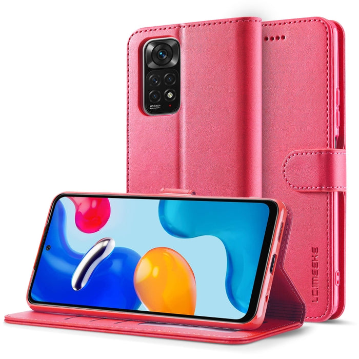 LC.IMEEKE Estuche para teléfono de cuero con textura de becerro, For Xiaomi Redmi Note 11/11S, For Xiaomi Redmi Note 11 Pro International Version, For Xiaomi Redmi Note 11/11S International Version, For Xiaomi Redmi Note 11 International Version