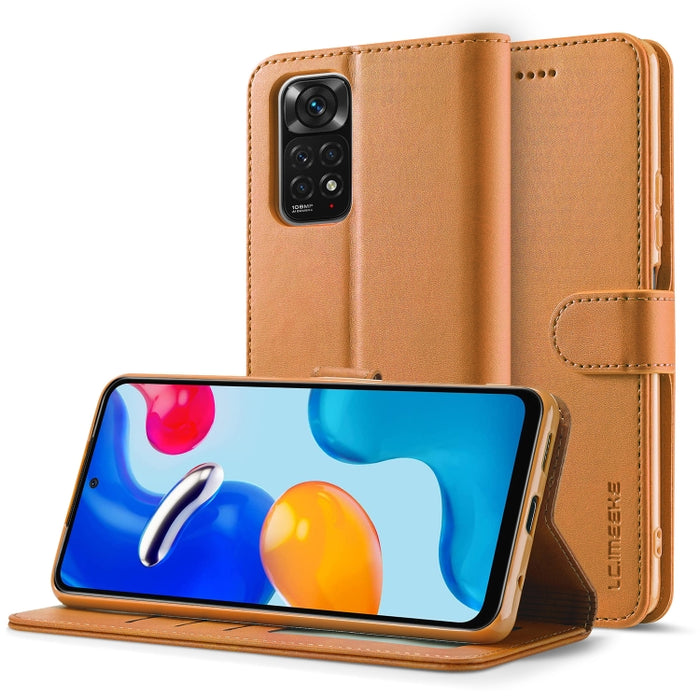 LC.IMEEKE Estuche para teléfono de cuero con textura de becerro, For Xiaomi Redmi Note 11/11S, For Xiaomi Redmi Note 11 Pro International Version, For Xiaomi Redmi Note 11/11S International Version, For Xiaomi Redmi Note 11 International Version