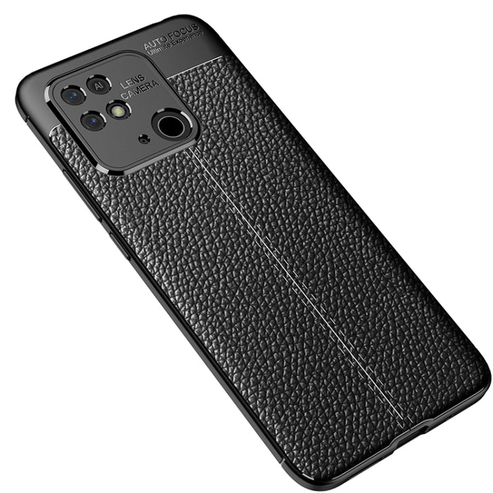 Litchi Texture TPU Funda para teléfono a prueba de golpes, For Xiaomi Redmi 10C
