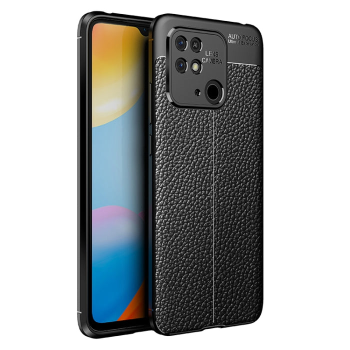 Litchi Texture TPU Funda para teléfono a prueba de golpes, For Xiaomi Redmi 10C