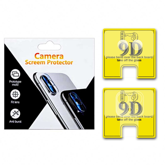 Paquetes de combinación de película de vidrio templado protector de lente de cámara trasera transparente 9D