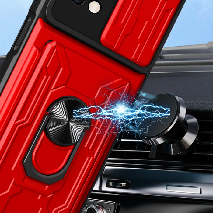 Funda deslizante para teléfono Camshield TPU+PC con ranura para tarjeta, For Xiaomi Poco X4 Pro 5G