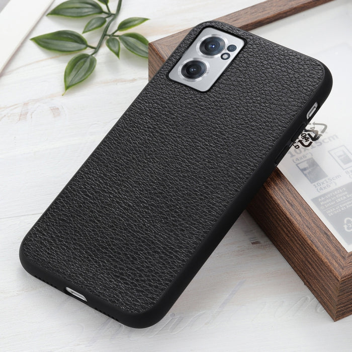Estuche para teléfono de cuero genuino con textura de litchi, For OnePlus Nord CE 2 5G, For Xiaomi Redmi K40S 5G, For Xiaomi Redmi K50/K50 Pro Fine Hole Version, For Huawei nova 9 SE Fine Hole Version