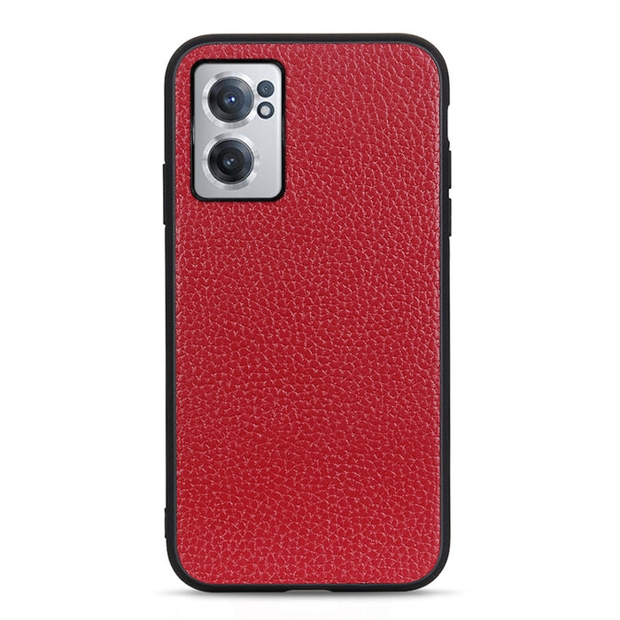 Estuche para teléfono de cuero genuino con textura de litchi, For OnePlus Nord CE 2 5G, For Xiaomi Redmi K40S 5G, For Xiaomi Redmi K50/K50 Pro Fine Hole Version, For Huawei nova 9 SE Fine Hole Version
