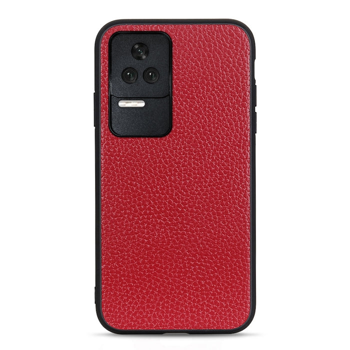 Estuche para teléfono de cuero genuino con textura de litchi, For OnePlus Nord CE 2 5G, For Xiaomi Redmi K40S 5G, For Xiaomi Redmi K50/K50 Pro Fine Hole Version, For Huawei nova 9 SE Fine Hole Version
