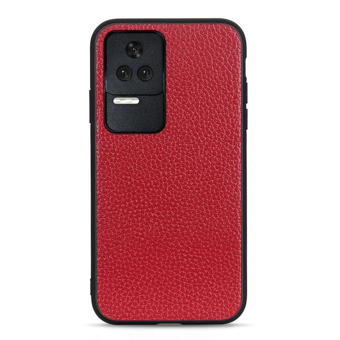 Estuche para teléfono de cuero genuino con textura de litchi, For OnePlus Nord CE 2 5G, For Xiaomi Redmi K40S 5G, For Xiaomi Redmi K50/K50 Pro Fine Hole Version, For Huawei nova 9 SE Fine Hole Version