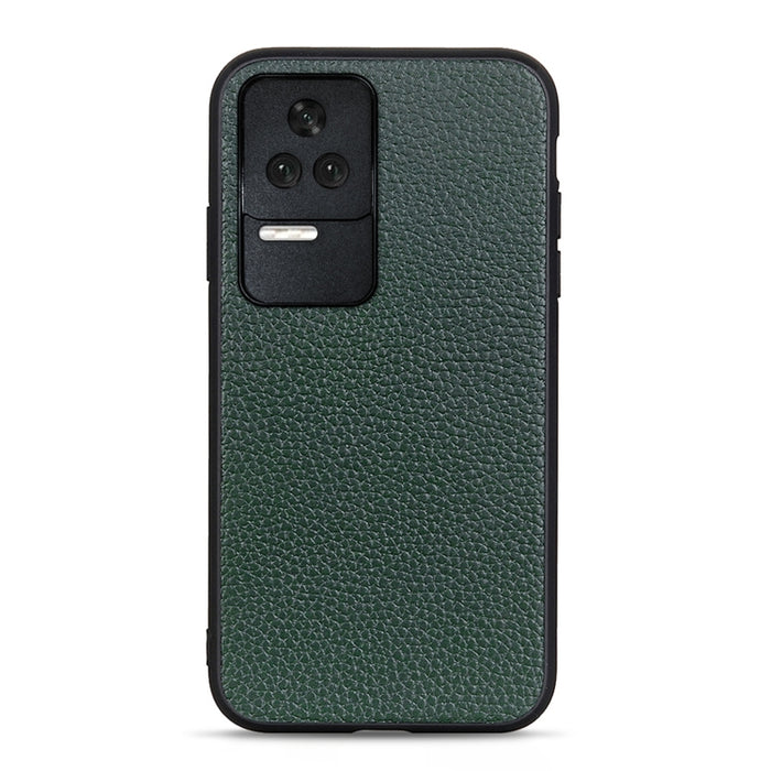 Estuche para teléfono de cuero genuino con textura de litchi, For OnePlus Nord CE 2 5G, For Xiaomi Redmi K40S 5G, For Xiaomi Redmi K50/K50 Pro Fine Hole Version, For Huawei nova 9 SE Fine Hole Version