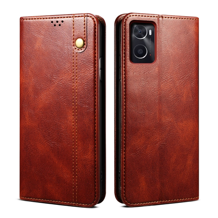 Caja de teléfono de cuero con textura de caballo loco de cera de aceite, For OPPO A96 5G / Reno7 Z 5G, For Google Pixel 7 Pro 5G, For Google Pixel 7 5G, For Huawei nova 9 SE, For Xiaomi Redmi 10C, For Samsung Galaxy A23 5G, For Xiaomi Poco X4 Pro 5G