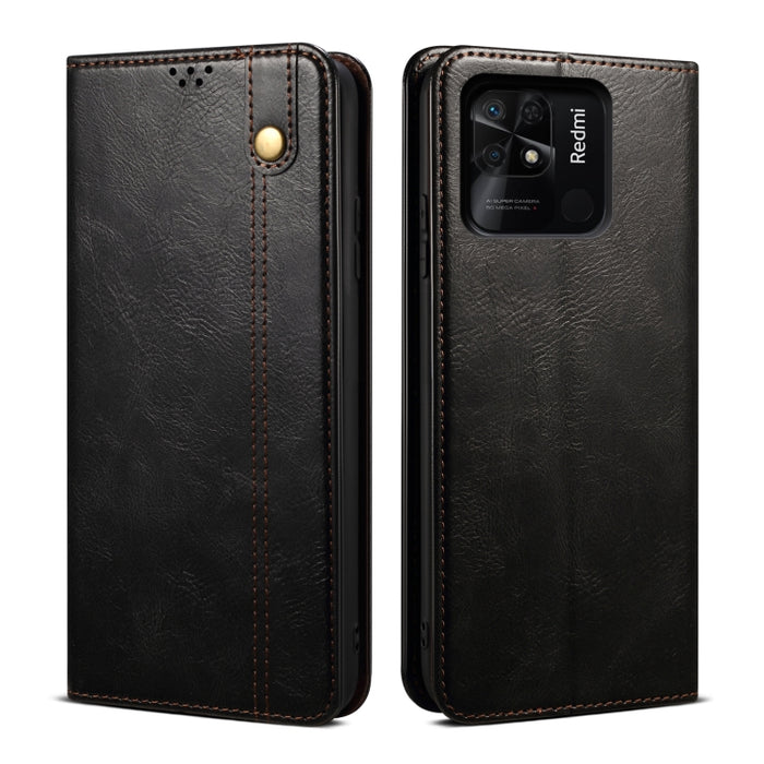 Caja de teléfono de cuero con textura de caballo loco de cera de aceite, For OPPO A96 5G / Reno7 Z 5G, For Google Pixel 7 Pro 5G, For Google Pixel 7 5G, For Huawei nova 9 SE, For Xiaomi Redmi 10C, For Samsung Galaxy A23 5G, For Xiaomi Poco X4 Pro 5G