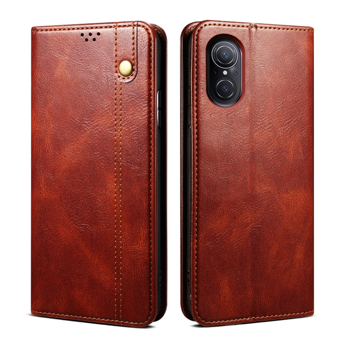 Caja de teléfono de cuero con textura de caballo loco de cera de aceite, For OPPO A96 5G / Reno7 Z 5G, For Google Pixel 7 Pro 5G, For Google Pixel 7 5G, For Huawei nova 9 SE, For Xiaomi Redmi 10C, For Samsung Galaxy A23 5G, For Xiaomi Poco X4 Pro 5G
