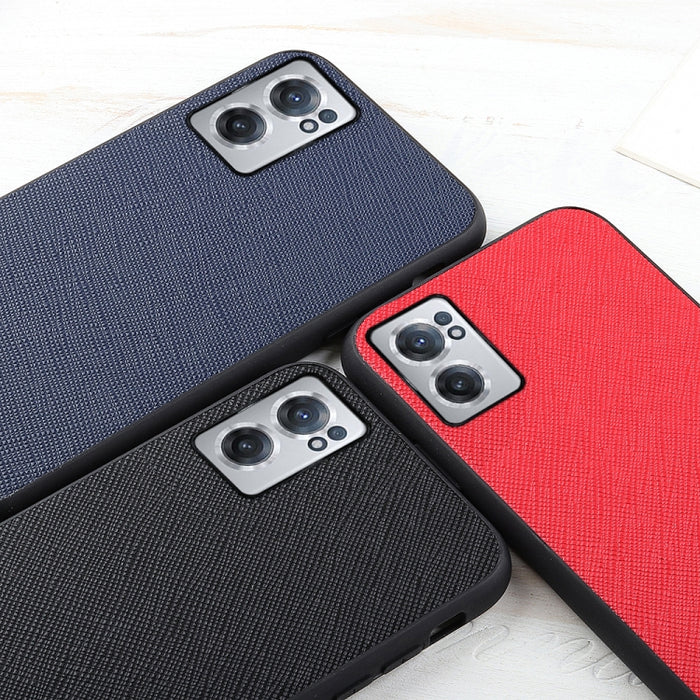 Caja de teléfono de cuero genuino con textura cruzada, For OnePlus Nord CE 2 5G, For Xiaomi Redmi K40S 5G, For Xiaomi Redmi K50/K50 Pro Fine Hole Version, For Huawei nova 9 SE Fine Hole Version