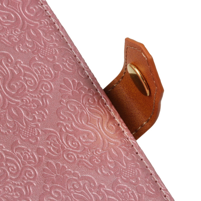 Estuche para teléfono de cuero en relieve floral europeo, For Xiaomi Poco M4 Pro 4G