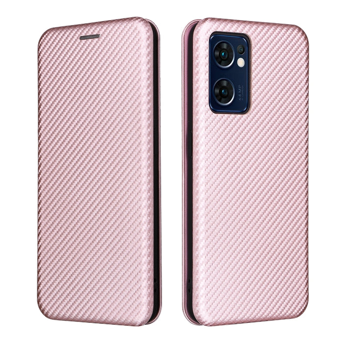 Caja de teléfono de cuero magnético con textura de fibra de carbono, For OPPO Find X5 Lite, For OPPO Realme 9 Pro, For Xiaomi Redmi Note 11 4G / Note 11S 4G, For Nokia G11 / G21